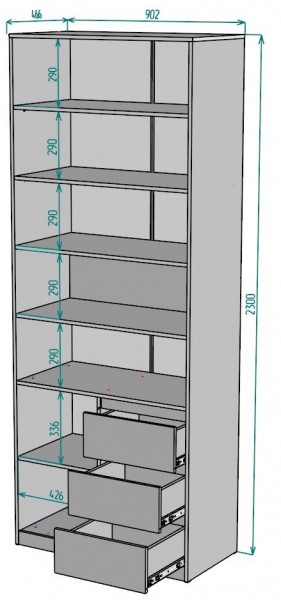 Шкаф Мальта H190 в Троицке - troick.ok-mebel.com | фото 2