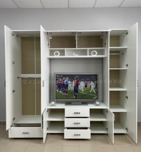 Шкаф настенный "Сандра" 1300 (Белый лофт) в Троицке - troick.ok-mebel.com | фото 2