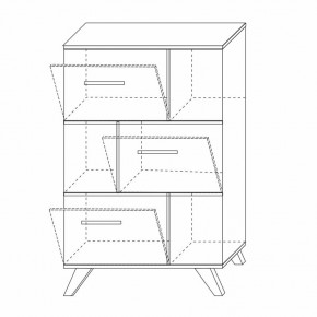 Шкаф низкий с нишами Вега Скандинавия в Троицке - troick.ok-mebel.com | фото 8