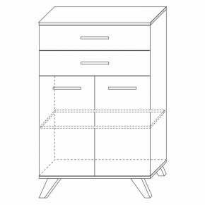 Шкаф низкий Вега Скандинавия в Троицке - troick.ok-mebel.com | фото 5