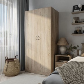 Шкаф ПЕГАС двухдверный, цвет Дуб Сонома в Троицке - troick.ok-mebel.com | фото 4