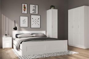 Шкаф ПЕГАС однодверный с рамочным фасадом, цвет белый в Троицке - troick.ok-mebel.com | фото 4