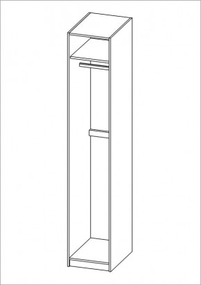 Шкаф ПЕГАС однодверный, цвет Дуб Венге в Троицке - troick.ok-mebel.com | фото 3