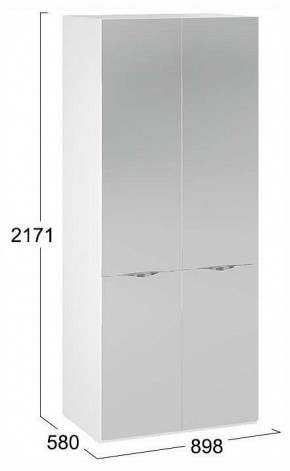 Шкаф платяной Глосс СМ-319.07.004 в Троицке - troick.ok-mebel.com | фото 4