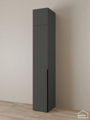 Шкаф с антресолью Linnea MHR-1A-1 2450х400х510 (Графит-М 11.1.25) в Троицке - troick.ok-mebel.com | фото