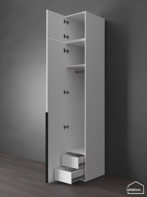 Шкаф с антресолью Linnea MHR-1A-3 2450х400х510 (Белый-М 11.1.2) в Троицке - troick.ok-mebel.com | фото 6
