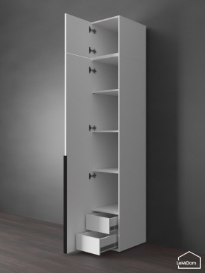 Шкаф с антресолью Linnea MHR-1A-4 2450х400х510 (Белый-М 11.1.1) в Троицке - troick.ok-mebel.com | фото 5
