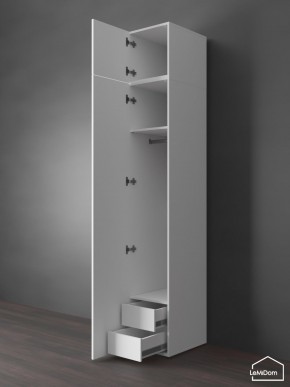 Шкаф с антресолью Linnea MHR-1POA-3 2450х400х510 (Белый-М 11.1.1) в Троицке - troick.ok-mebel.com | фото 6