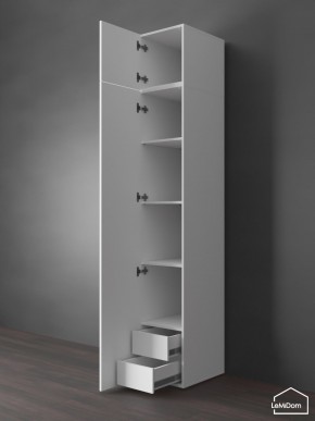 Шкаф с антресолью Linnea MHR-1POA-4 2450х400х510 (Белый-М 11.1.1) в Троицке - troick.ok-mebel.com | фото 5