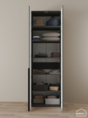 Шкаф с антресолью Linnea MHR-2A-2 2450х800х510 (Графит-М 11.1.25) в Троицке - troick.ok-mebel.com | фото 4