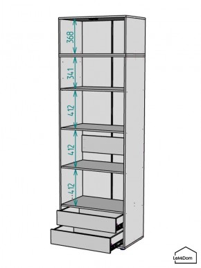 Шкаф с антресолью Linnea MHR-2POA-4 2450х800х510 (Белый-М 11.1.2) в Троицке - troick.ok-mebel.com | фото 3
