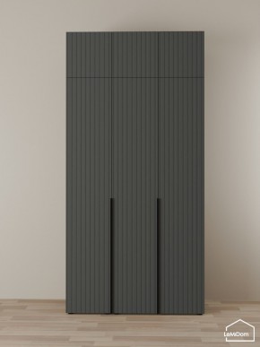 Шкаф с антресолью Linnea MHR-3A-2 2450х1200х510 (Графит-М 11.1.25) в Троицке - troick.ok-mebel.com | фото