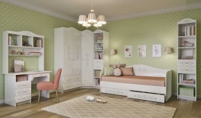 KI-KI СД450.1 Стеллаж 450 с ящ (белый/белое дерево) в Троицке - troick.ok-mebel.com | фото 3