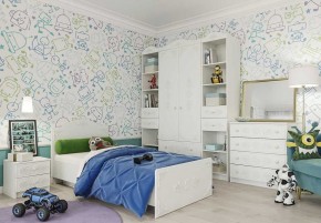 KI-KI СД450.1 Стеллаж 450 с ящ (белый/белое дерево) в Троицке - troick.ok-mebel.com | фото 4