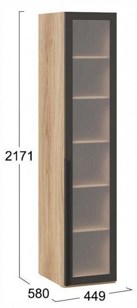 Шкаф-витрина Порто СМ-393.07.008 в Троицке - troick.ok-mebel.com | фото 3