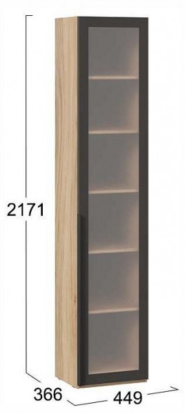 Шкаф-витрина Порто СМ-393.07.213 в Троицке - troick.ok-mebel.com | фото 4