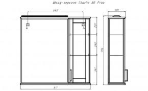 Шкаф-зеркало Charlie 80 правый Домино (DCh2520HZ) в Троицке - troick.ok-mebel.com | фото 9