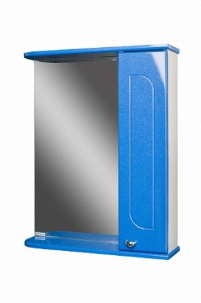 Шкаф-зеркало Радуга Синий металлик 60 правый АЙСБЕРГ (DA1130HZR) в Троицке - troick.ok-mebel.com | фото 1