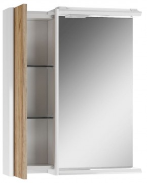 Шкаф-зеркало Uno 60 Дуб ВОТАН левый Домино (DU1512HZ) в Троицке - troick.ok-mebel.com | фото 2