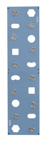 Скалодром пристенный (500*2000) стандарт ЭЛЬБРУС Pastel с отверстиями (10 шт. серых зацепов) цв.голубой в Троицке - troick.ok-mebel.com | фото 1