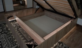 Спальня Джулия Кровать 160 МИ с подъемным механизмом Дуб крафт серый в Троицке - troick.ok-mebel.com | фото 3