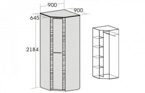 Спальный гарнитур Элана (модульная) Дуб сонома в Троицке - troick.ok-mebel.com | фото 9