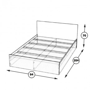 Стандарт Кровать 0900, цвет белый, ШхГхВ 93,5х203,5х70 см., сп.м. 900х2000 мм., без матраса, основание есть в Троицке - troick.ok-mebel.com | фото 4