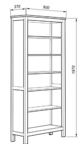 Стеллаж 00 Кантри, массив сосны, цвет белый в Троицке - troick.ok-mebel.com | фото 3