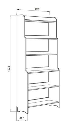 Стеллаж Вествик, массив сосны, цвет белый в Троицке - troick.ok-mebel.com | фото 4