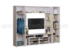 ГАРМОНИЯ Стенка (МДФ) Черный глянец/Белый в Троицке - troick.ok-mebel.com | фото 2