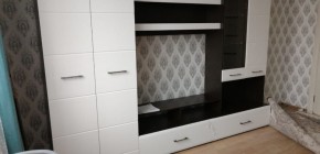 Стенка Ненси 1 (Венге/Белый глянец) в Троицке - troick.ok-mebel.com | фото 5