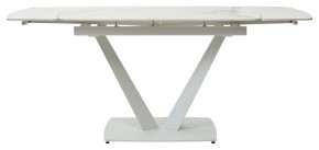Стол ALATRI 120 GLOSS STATUARIO WHITE SOLID CERAMIC / WHITE, ®DISAUR в Троицке - troick.ok-mebel.com | фото 4