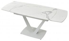Стол ALATRI 120 GLOSS STATUARIO WHITE SOLID CERAMIC / WHITE, ®DISAUR в Троицке - troick.ok-mebel.com | фото 6