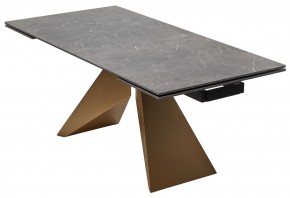 Стол ALES 180 BLACK GRAVE SOLID CERAMIC, керамика / бронзовый, ®DISAUR в Троицке - troick.ok-mebel.com | фото 14