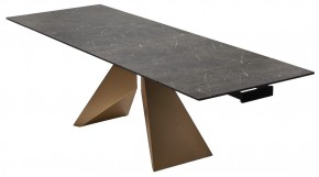 Стол ALES 180 BLACK GRAVE SOLID CERAMIC, керамика / бронзовый, ®DISAUR в Троицке - troick.ok-mebel.com | фото 7