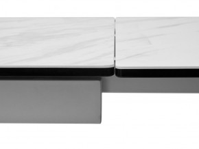 Стол BELLUNO 160 MARBLES KL-99 Белый мрамор матовый, итальянская керамика/ белый каркас, ®DISAUR в Троицке - troick.ok-mebel.com | фото 7
