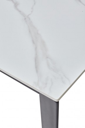 Стол CORNER 120 MATT WHITE MARBLE SOLID CERAMIC / BLACK, ®DISAUR в Троицке - troick.ok-mebel.com | фото 8