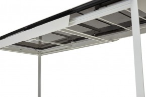 Стол CREMONA 140 HIGH GLOSS STATUARIO Белый мрамор глянцевый, керамика/ белый каркас, ®DISAUR в Троицке - troick.ok-mebel.com | фото 2