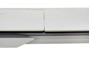 Стол CREMONA 140 HIGH GLOSS STATUARIO Белый мрамор глянцевый, керамика/ белый каркас, ®DISAUR в Троицке - troick.ok-mebel.com | фото 3