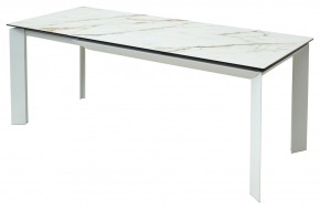 Стол CREMONA 160 KL-188 Контрастный мрамор / белый каркас, ®DISAUR в Троицке - troick.ok-mebel.com | фото 3