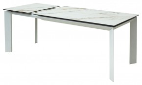 Стол CREMONA 160 KL-188 Контрастный мрамор / белый каркас, ®DISAUR в Троицке - troick.ok-mebel.com | фото 6