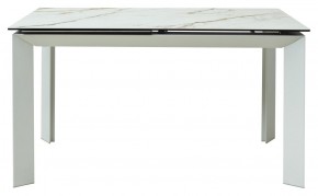 Стол CREMONA 160 KL-188 Контрастный мрамор / белый каркас, ®DISAUR в Троицке - troick.ok-mebel.com | фото 5