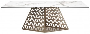 Стол ENNA 220 KL-188 Контрастный мрамор матовый, итальянская керамика/ каркас цвета шампань, ®DISAUR в Троицке - troick.ok-mebel.com | фото 10