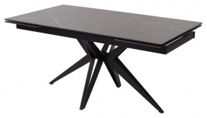 Стол FORIO 160 MATT BLACK MARBLE SOLID CERAMIC / BLACK, ®DISAUR в Троицке - troick.ok-mebel.com | фото