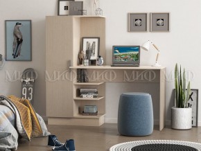 Стол компьютерный №1 (УПКФ) дуб беленый в Троицке - troick.ok-mebel.com | фото