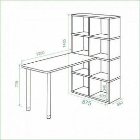 Стол компьютерный Bartolo в Троицке - troick.ok-mebel.com | фото 2