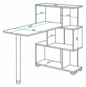 Стол компьютерный Домино СЛ-5-3СТ в Троицке - troick.ok-mebel.com | фото 1