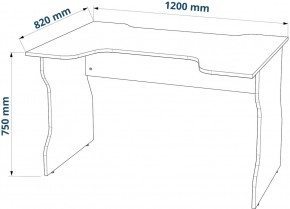Стол компьютерный ВАРДИГ K1 120x82, антрацит/красный в Троицке - troick.ok-mebel.com | фото 3