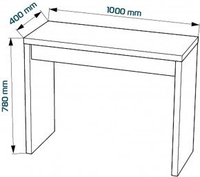Стол косметический Энкель 100 белый в Троицке - troick.ok-mebel.com | фото 2