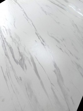 Стол MATERA 160 MARBLES KL-99 Белый мрамор матовый, итальянская керамика/ черный каркас, ®DISAUR в Троицке - troick.ok-mebel.com | фото 3